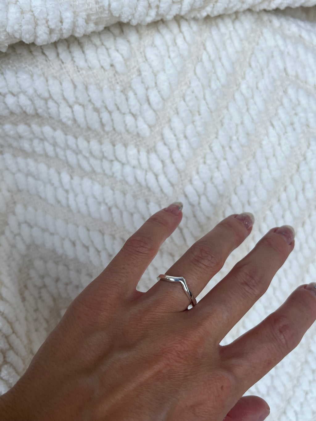 Argollas Chevron plata