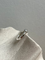 Anillo solitario de plata
