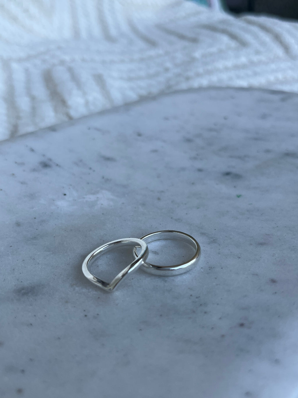 Argollas Chevron plata