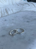 Argollas Chevron plata